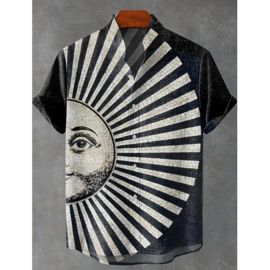 Camisa Sol Tribal – Estilo Africano para Dias de Verão