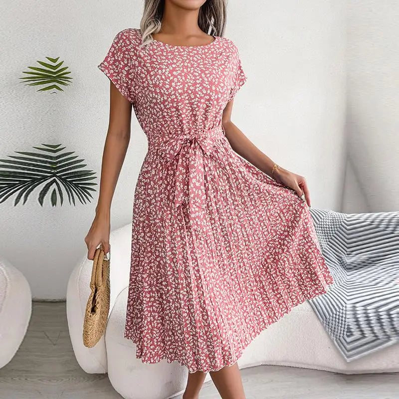 Vestido Aurora Africana – Elegância Floral de Verão
