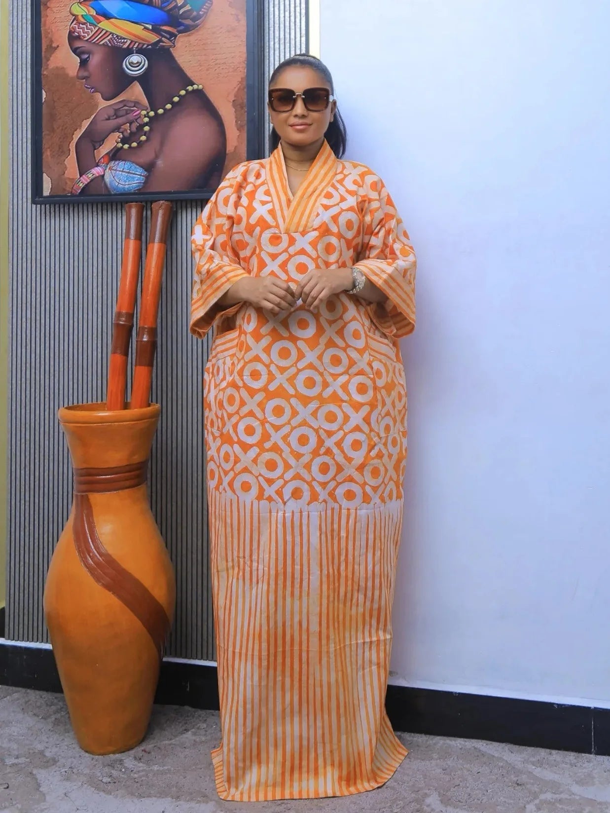 Vestido ZURI Plus – Tradição Africana em Forma de Elegância