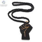 Colar Afro com Contas de Madeira e Pingente do Mapa de África – Estilo e Identidade