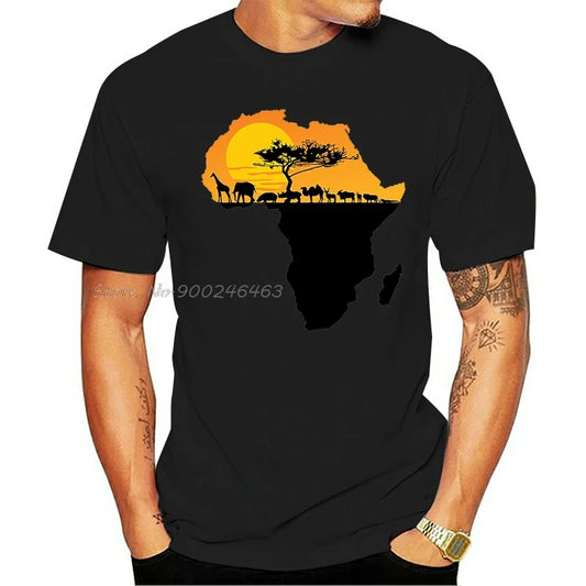 Camisola Realeza Africana – Leão & Mapa em Estilo Streetwear