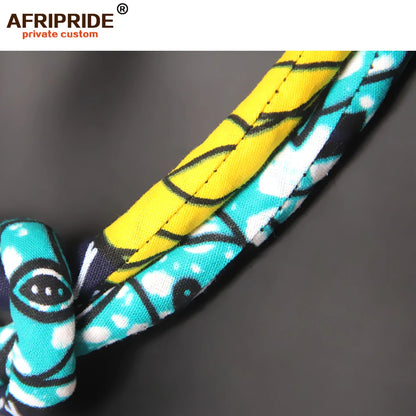 Colar Rainha Ancestral – Contas de Resina com Tecido Ankara