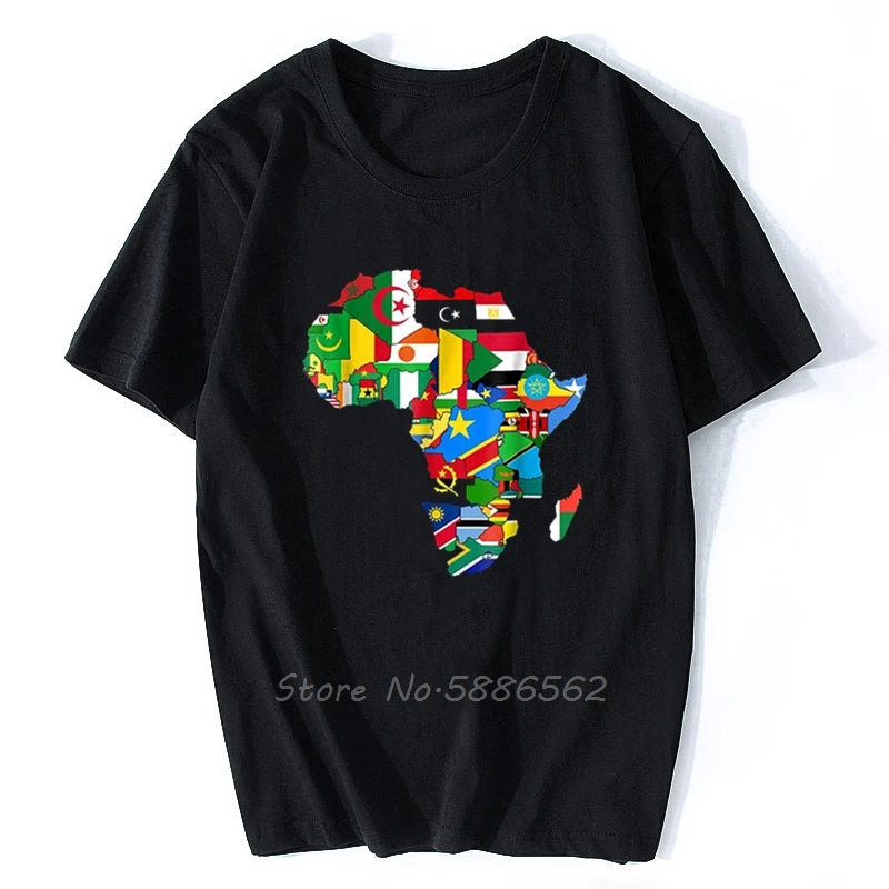T-Shirt "Orgulho Africano" – Mapa com Bandeiras