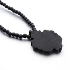 Colar Afro com Contas de Madeira e Pingente do Mapa de África – Estilo e Identidade