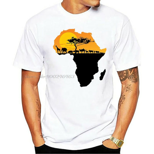 Camisola Realeza Africana – Leão & Mapa em Estilo Streetwear