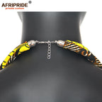Ancestral Queen Necklace – Resin Beads with Ankara Fabric
