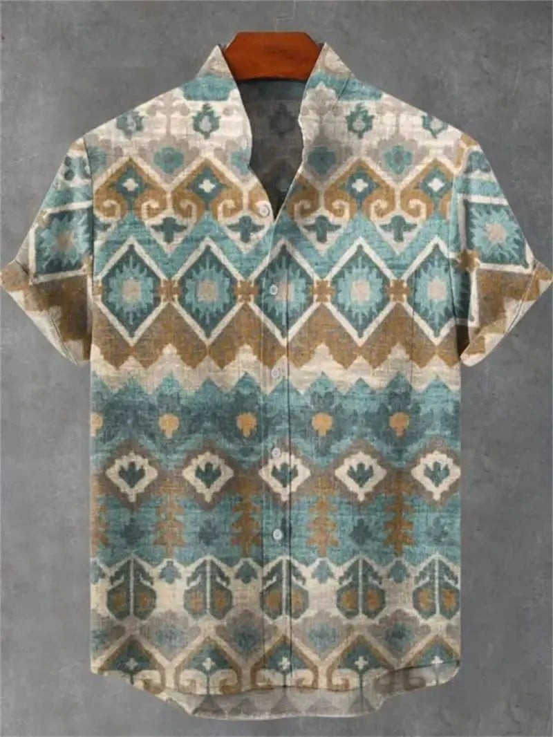 Camisa Tribal Maji – Estilo Africano com Leveza Tropical