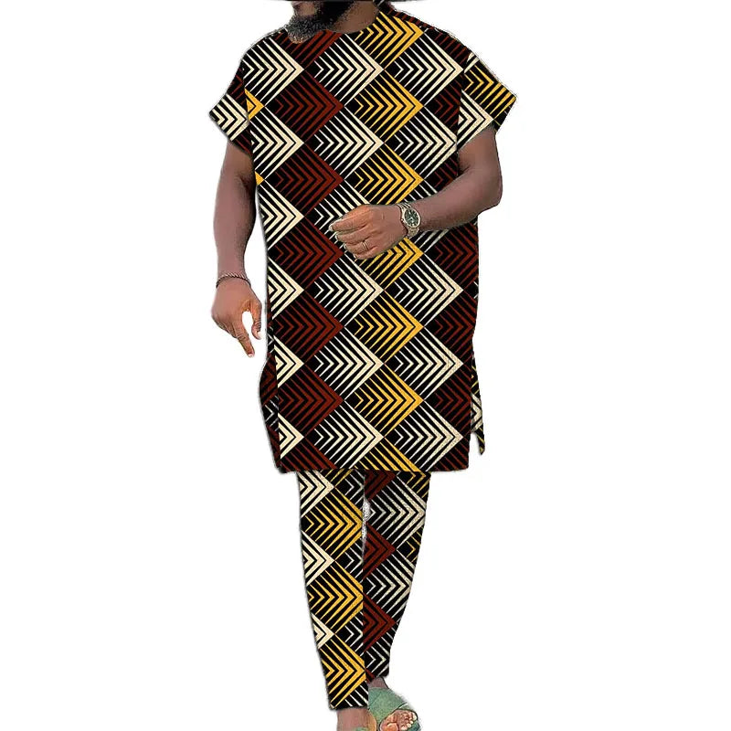 Conjunto Real Djembe – Elegância Africana para Festas e Cerimónias