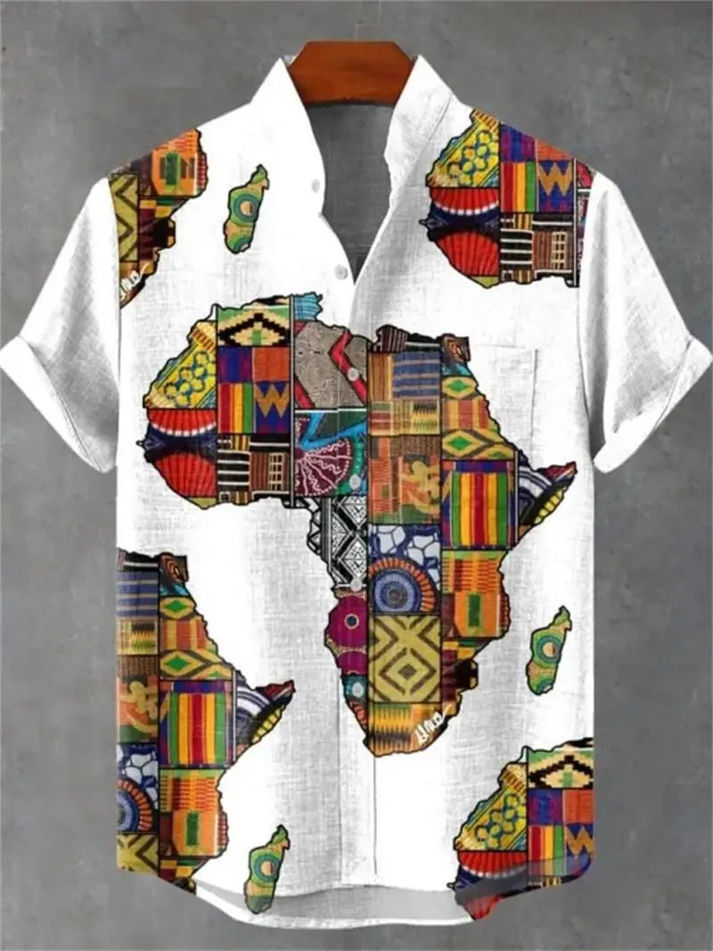 Camisa Tribal Maji – Estilo Africano com Leveza Tropical