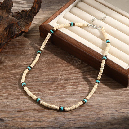 Colar Masculino Tribal com Contas de Madeira – Estilo Africano Vintage Artesanal