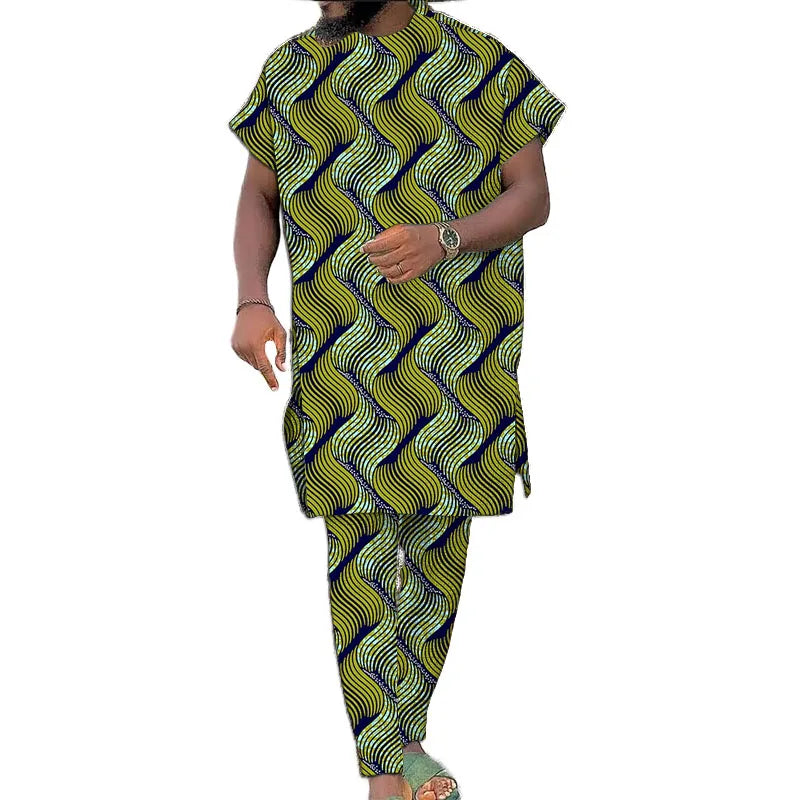 Conjunto Real Djembe – Elegância Africana para Festas e Cerimónias