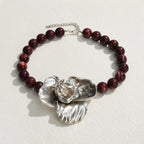 Colar Rosa Tribal – Impacto Africano em Vermelho & Preto