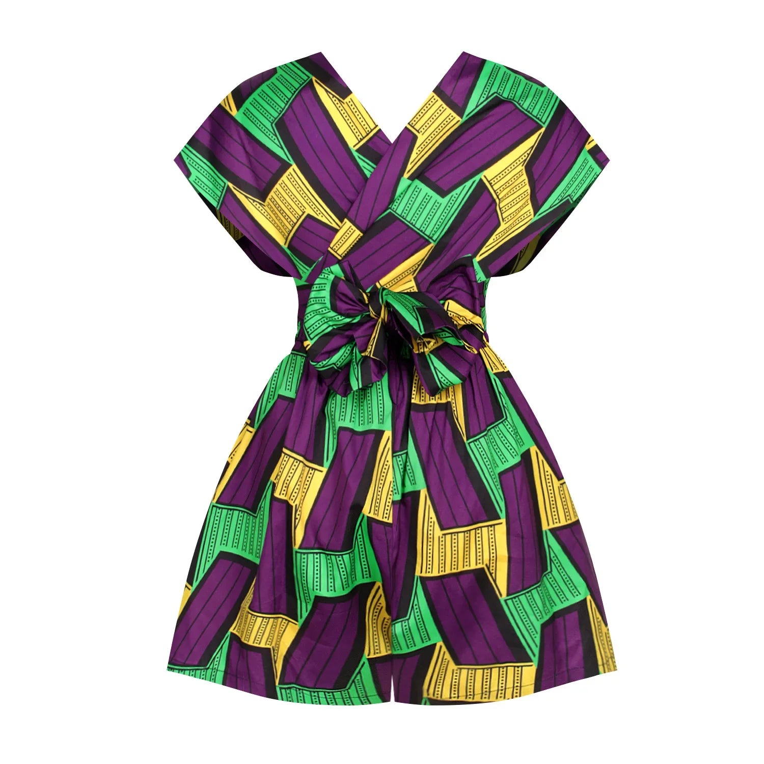 Conjunto Africano Feminino Estilo Dashiki – Blusa e Calção com Estampa Vintage