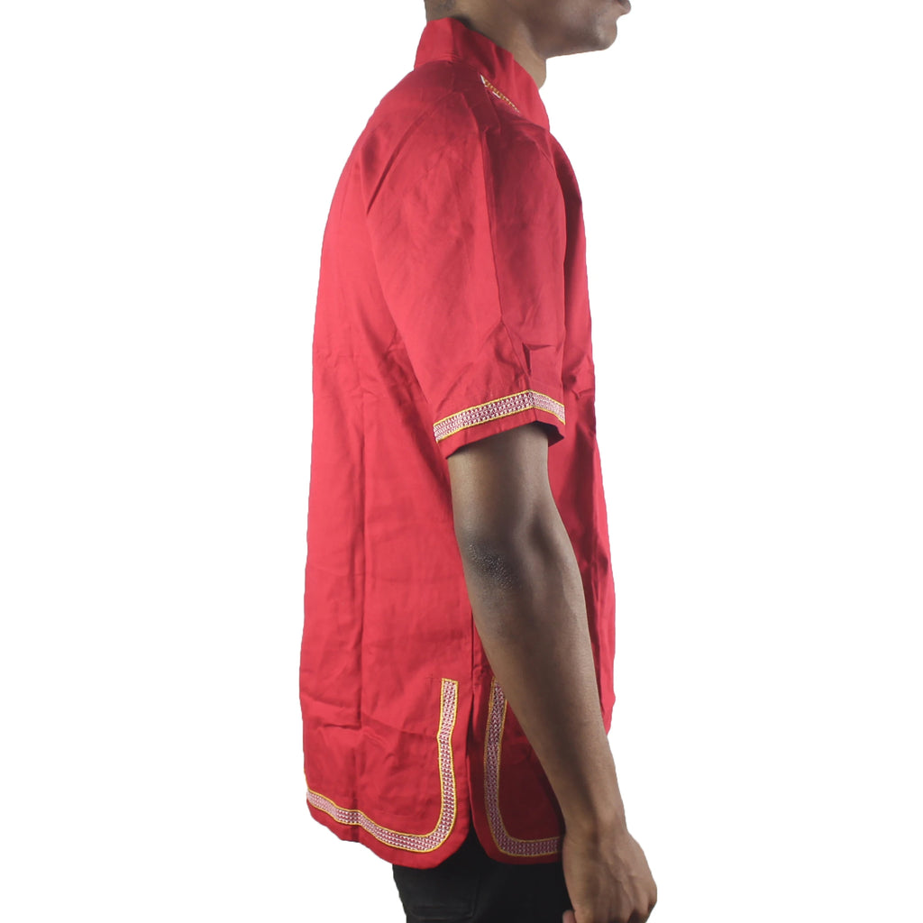 Dashiki Rubra 2025 – T-shirt Africana Streetwear de Verão