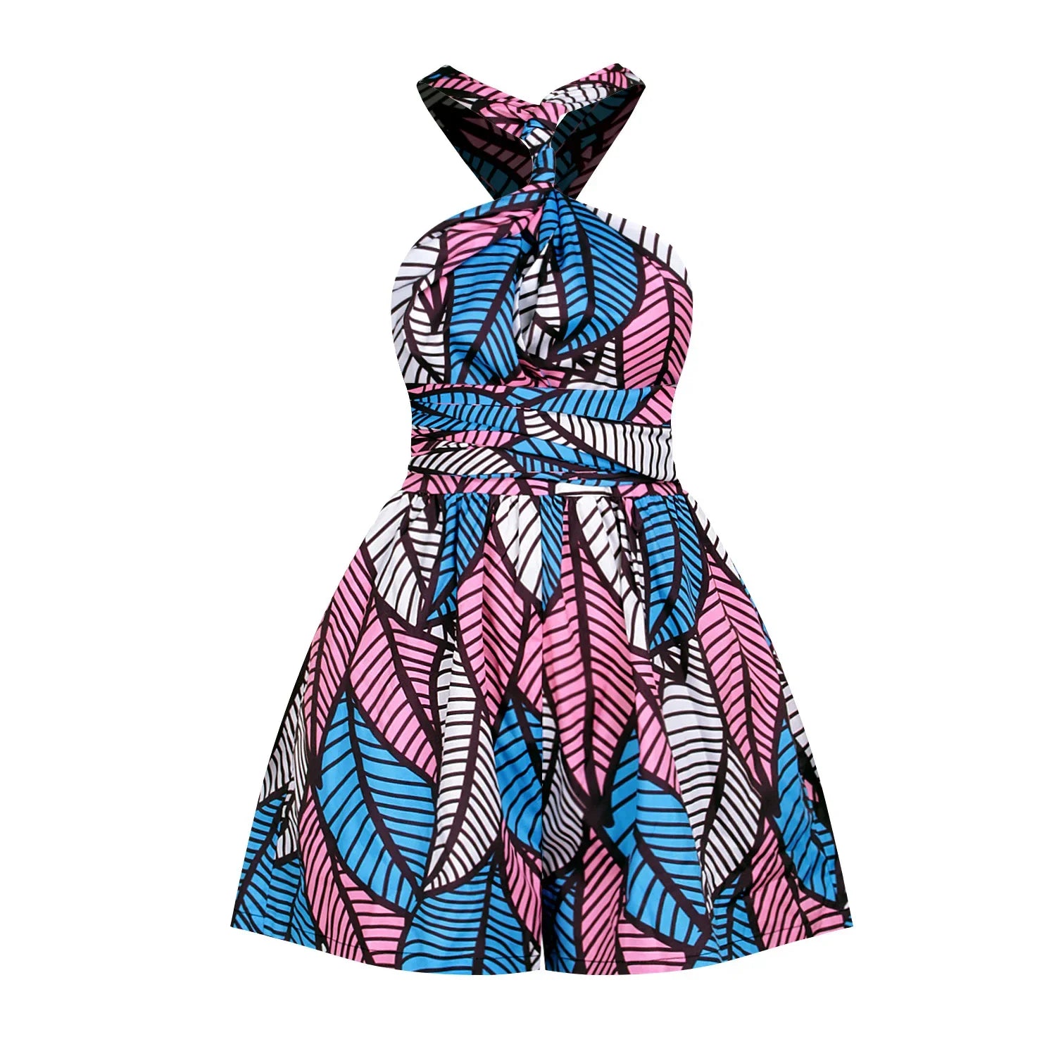 Conjunto Africano Feminino Estilo Dashiki – Blusa e Calção com Estampa Vintage