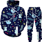 Conjunto “Tribo Urbana” – Hoodie & Calças com Estampa Étnica 3D