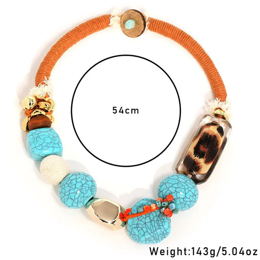 Colar Essência Boho – Contas Artesanais com Alma Africana