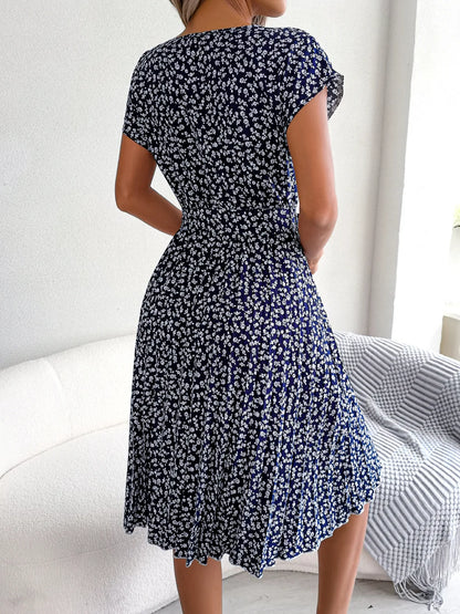 Vestido Aurora Africana – Elegância Floral de Verão