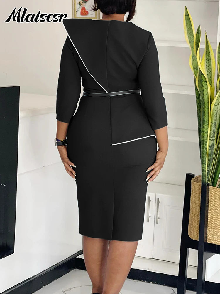 Vestido Africano com Cinto e Flores 3D – Elegância e Raízes em Cada Detalhe