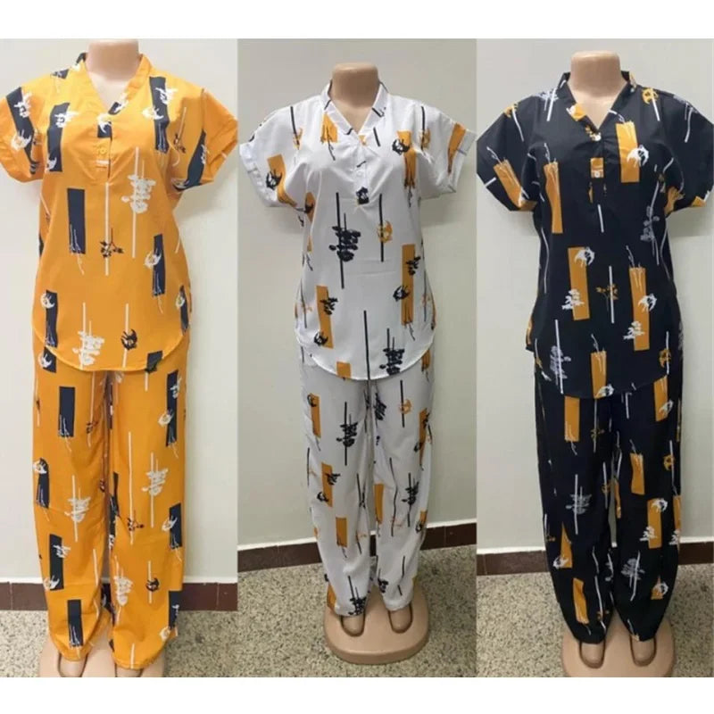 Conjunto “Elegância Africana” – Blusa & Calças com Estilo Tribal