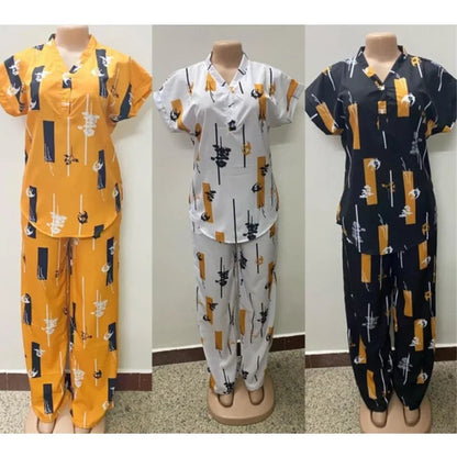 Conjunto “Elegância Africana” – Blusa & Calças com Estilo Tribal