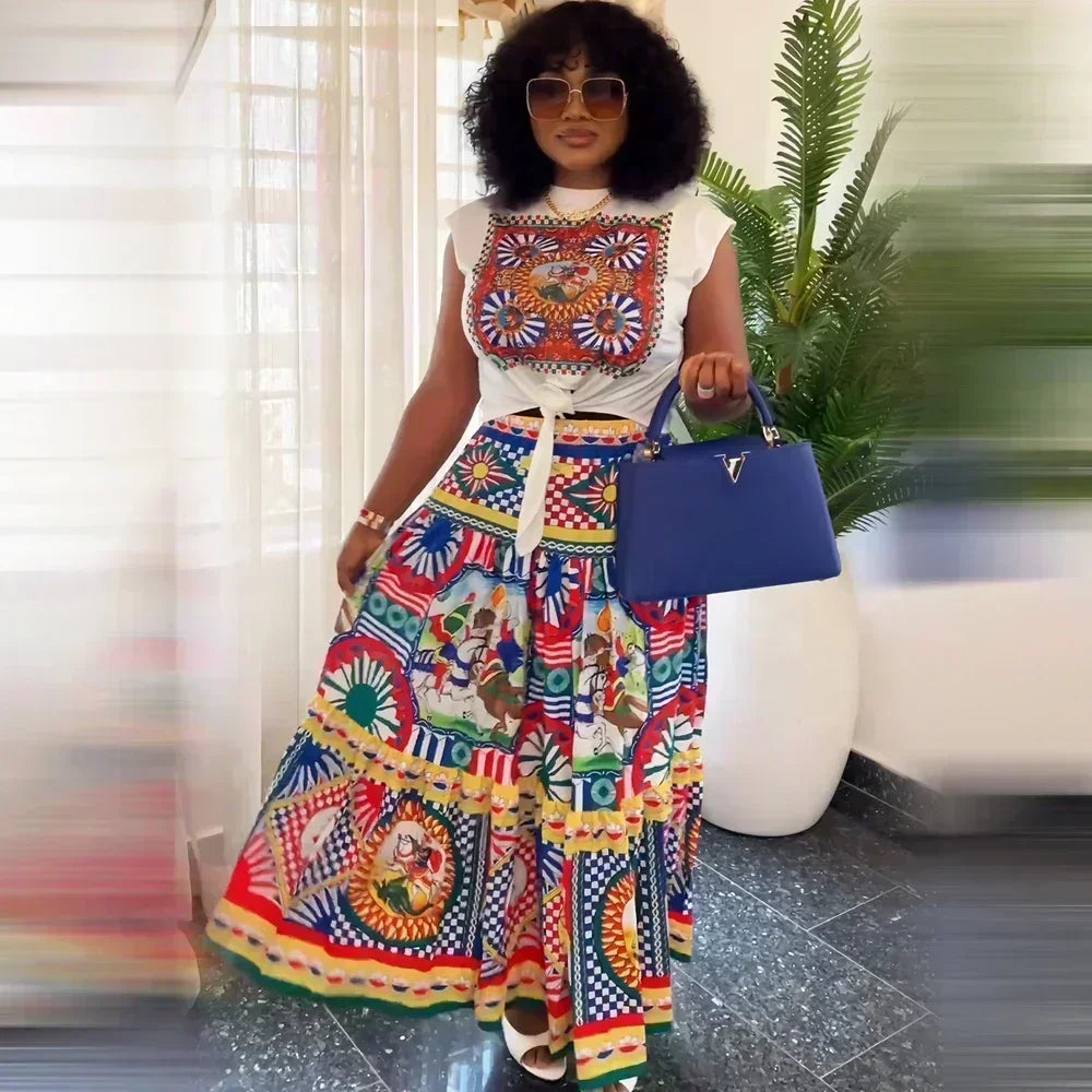 Conjunto N'Goma – Elegância Africana em 2 Peças
