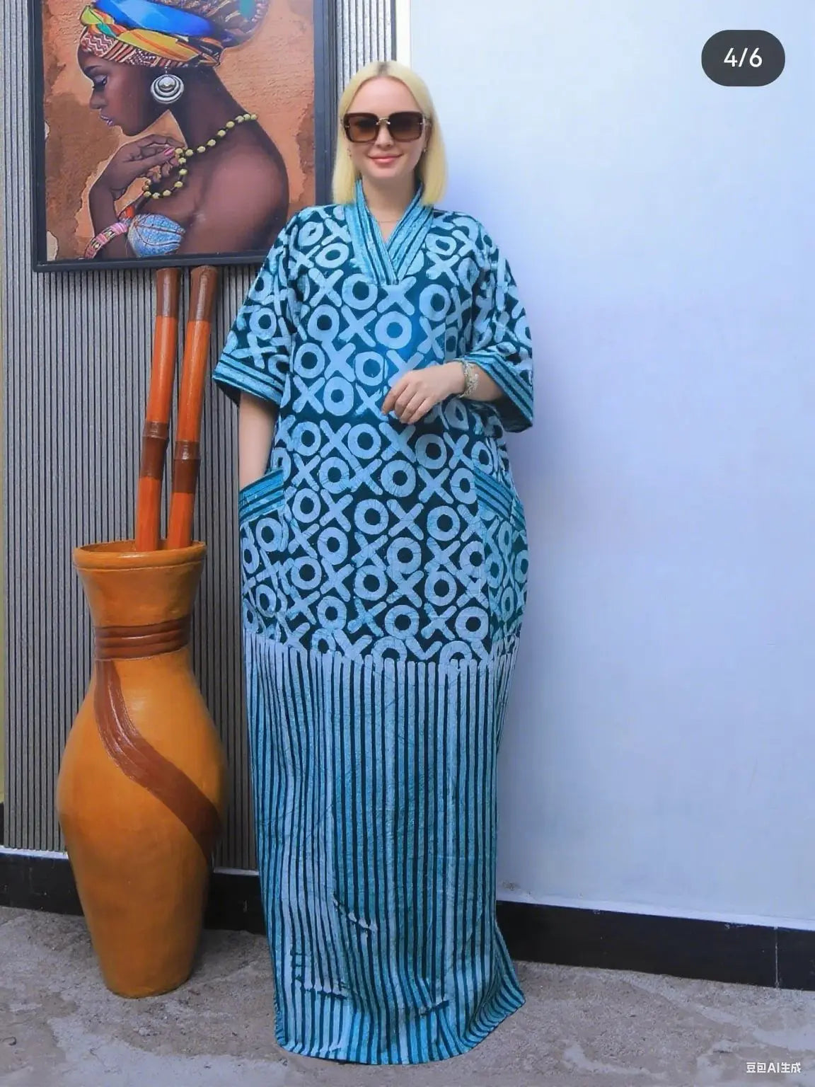 Vestido ZURI Plus – Tradição Africana em Forma de Elegância