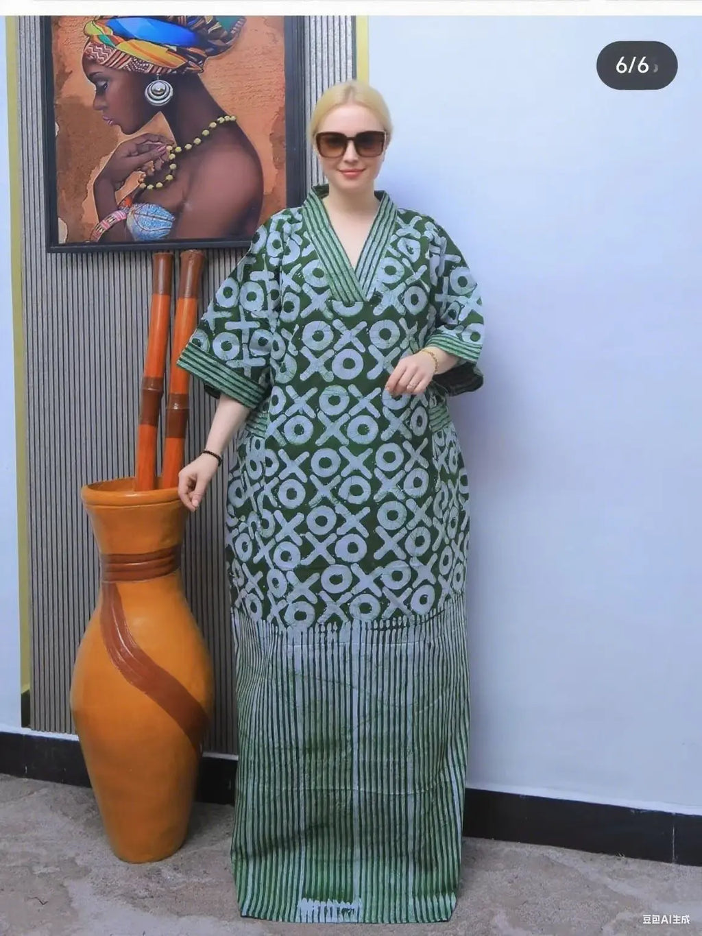 Vestido ZURI Plus – Tradição Africana em Forma de Elegância