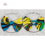 African Essence Earrings – Handmade Circles in Wax Fabric