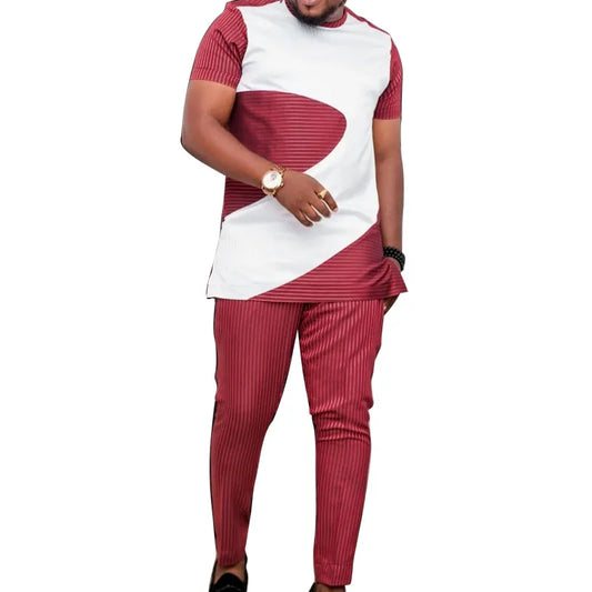 Conjunto Real Africano – Poder & Estilo nas Riscas Vermelhas