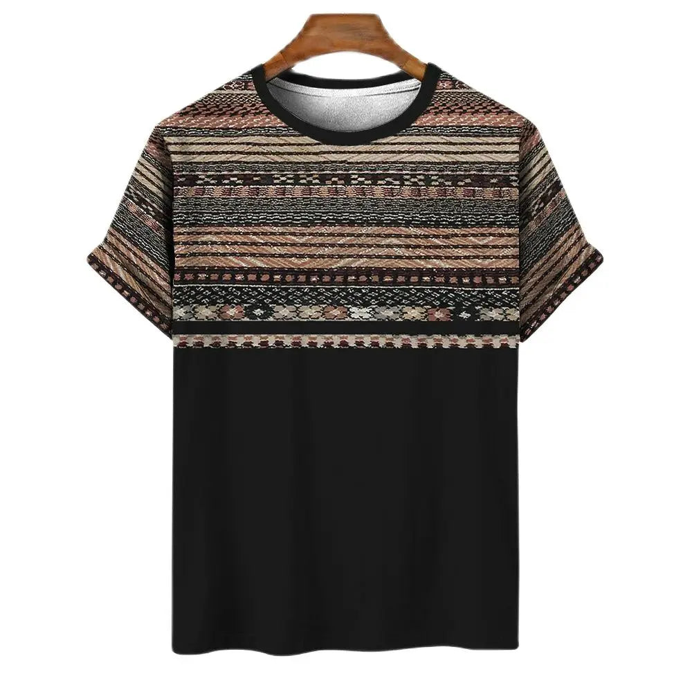 T-shirt Tribal Urbano – Estilo Oversized com Raízes Africanas