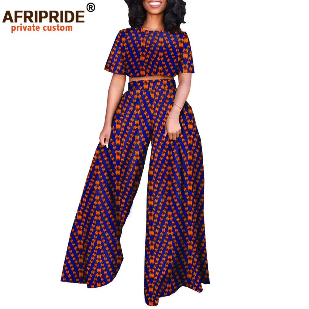 Conjunto Afripride Raízes – Blusa Curta Estampada & Calças Ankara
