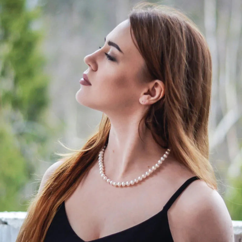 Aihua – Colar Choker de Pérolas Elegantes
