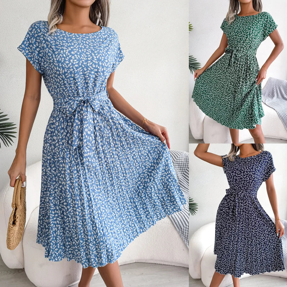 Vestido Aurora Africana – Elegância Floral de Verão