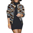 Tribal Chic Jacket – Baseball Style with African Print 