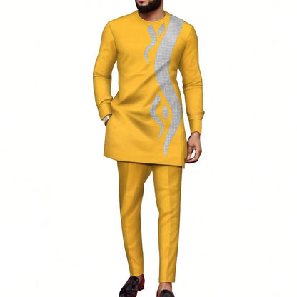 Conjunto Majestade Africana – 2 Peças Tradicionais Masculinas