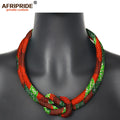 Ancestral Queen Necklace – Resin Beads with Ankara Fabric