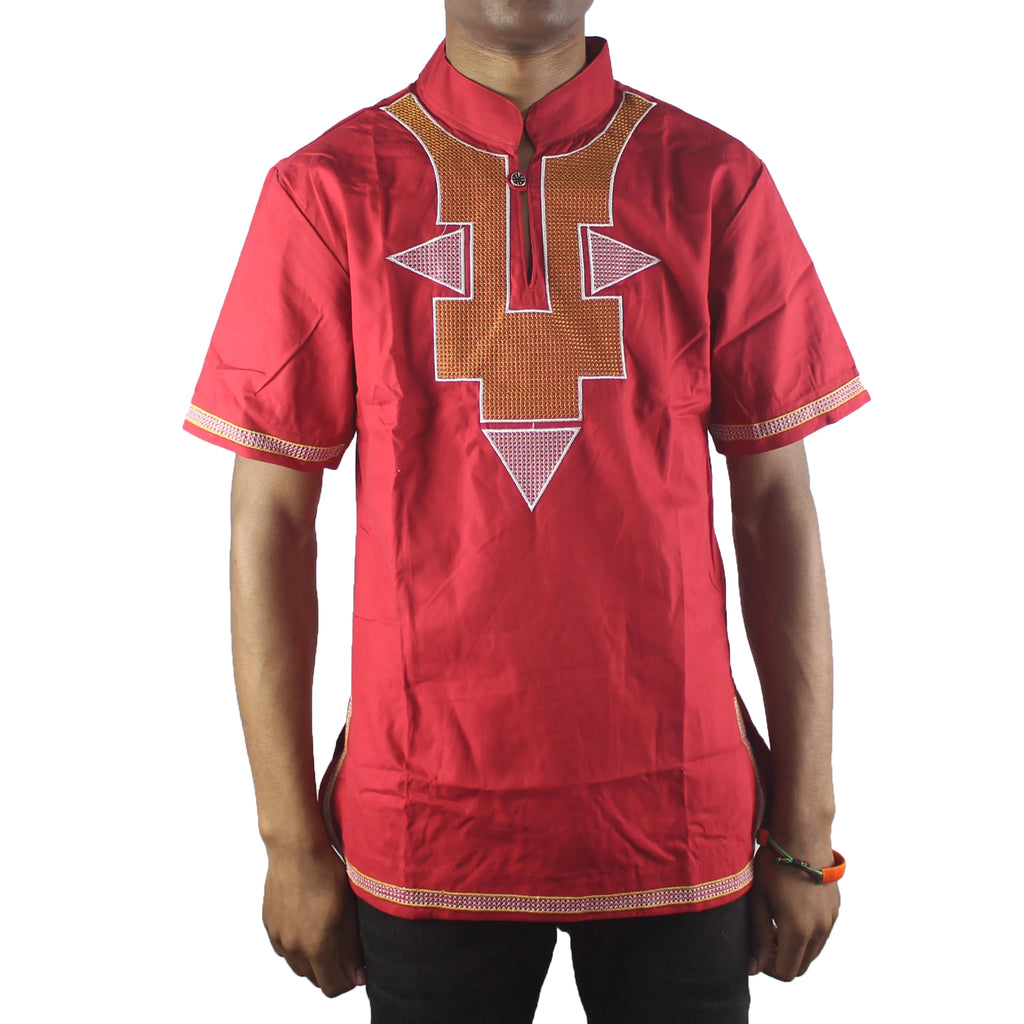 Dashiki Rubra 2025 – T-shirt Africana Streetwear de Verão