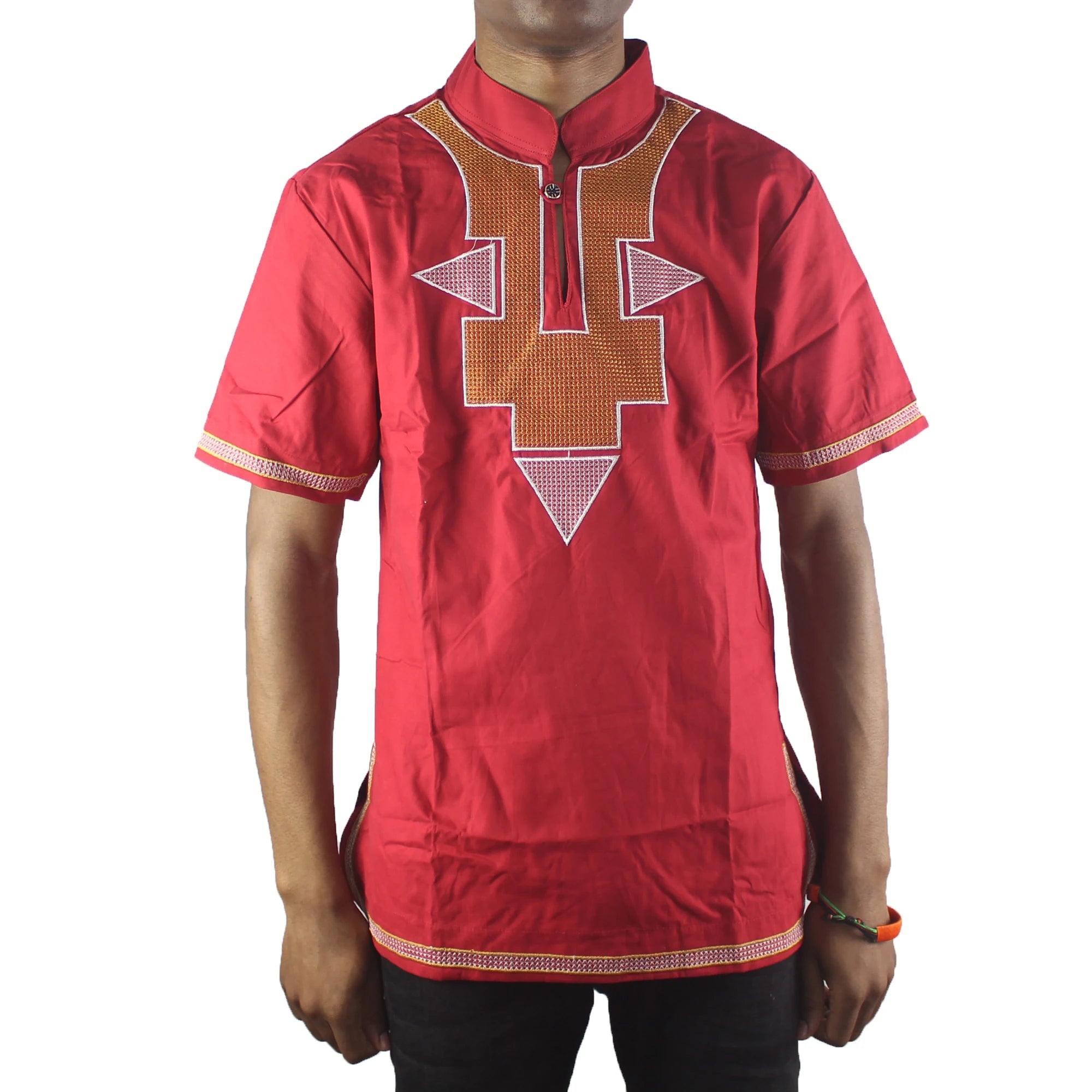 Dashiki Rubra 2025 – T-shirt Africana Streetwear de Verão