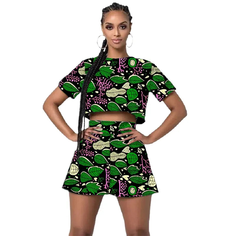 Conjunto Mini Ankara Feminino – Ousadia Africana em Cada Detalhe