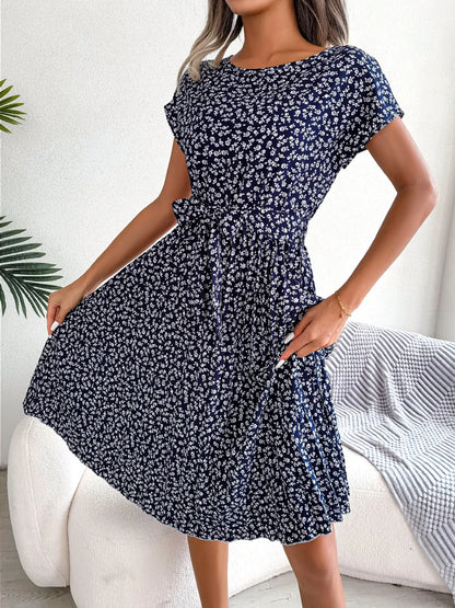 Vestido Aurora Africana – Elegância Floral de Verão