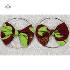 African Essence Earrings – Handmade Circles in Wax Fabric