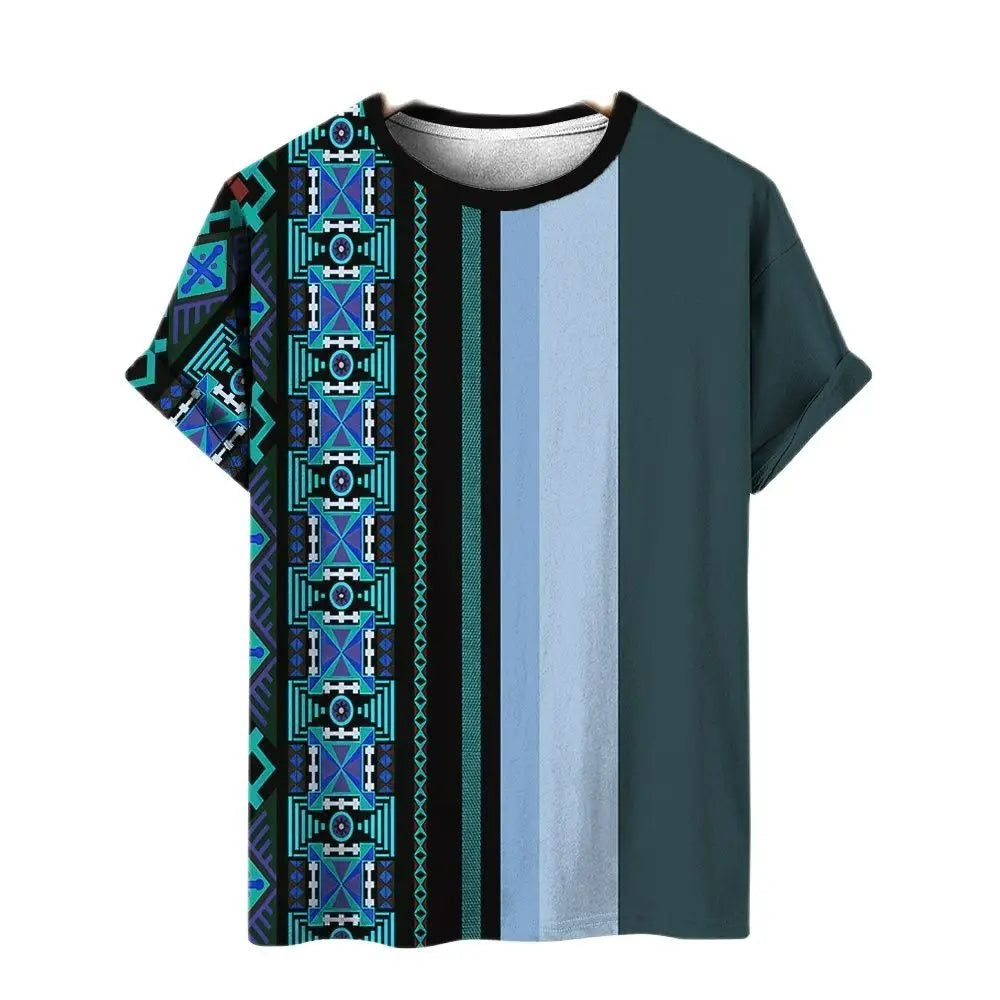 T-shirt Tribal Urbano – Estilo Oversized com Raízes Africanas