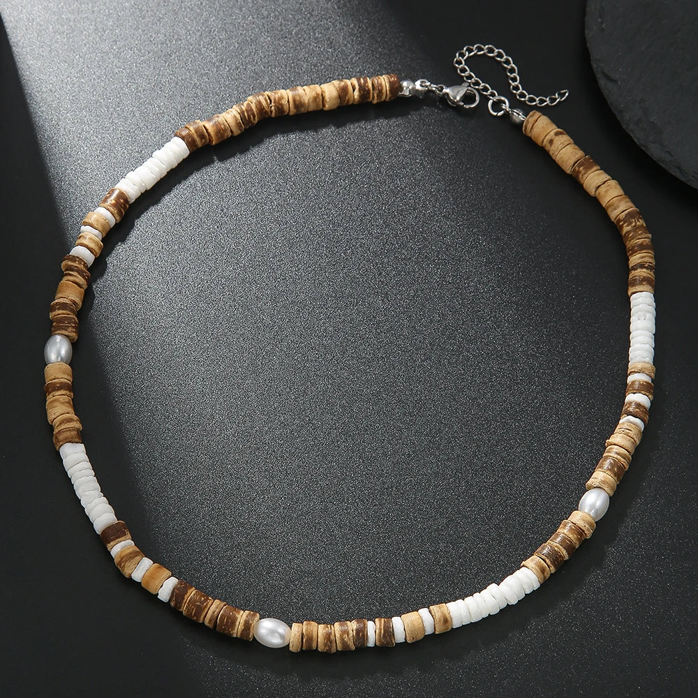 Colar Masculino Tribal com Contas de Madeira – Estilo Africano Vintage Artesanal