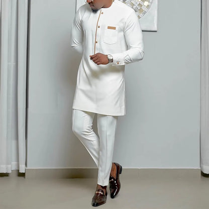 Conjunto Majestade Africana – 2 Peças Tradicionais Masculinas