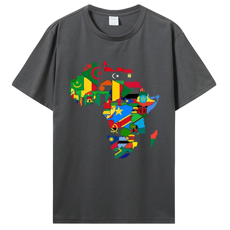 T-Shirt "Orgulho Africano" – Mapa com Bandeiras