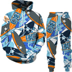 Conjunto “Tribo Urbana” – Hoodie & Calças com Estampa Étnica 3D