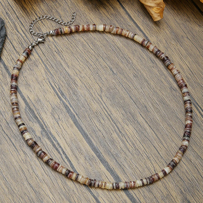 Colar Masculino Tribal com Contas de Madeira – Estilo Africano Vintage Artesanal
