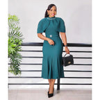 Vestido Africano Elegante Estilo Sereia – O Equilíbrio Perfeito Entre Sofisticação e Modéstia