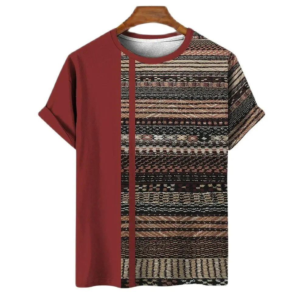 T-shirt Tribal Urbano – Estilo Oversized com Raízes Africanas